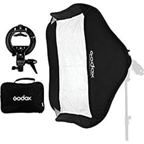 Godox 60x60 Foldable Softbox 60cm x60cm 24x24in Bowens Mount S-Type Bracket with Carrying Bag for Outdoor Shooting