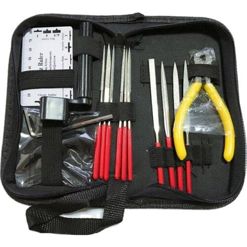 Electric Acoustic Guitar Repairing Tool Maintenance Cleaning Tool Kit String Organizer Ruler Gauge Measuring Tool Accessories