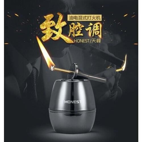Honest Million Matches Kerosene Arc Lighter Metal Creative Personality Hybrid Cigarette Lighters High-end Gift