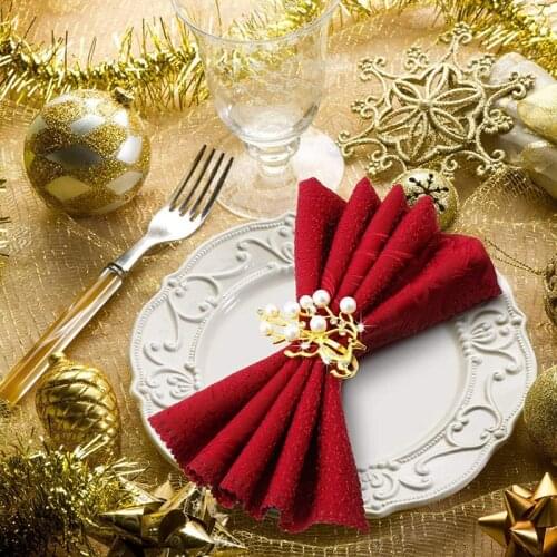 Napkin Rings Diamond Deer Napkin Ring Crystal Xmas Rhinestone Cloud Napkin for Xmas Wedding Family Gatherings