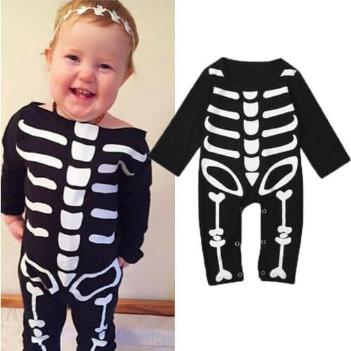 0-24M Newborn Infant Baby Boy Girl Halloween Rompers Long Sleeve Cartoon Jumpsuit Baby Boy Girl Clothing Costumes