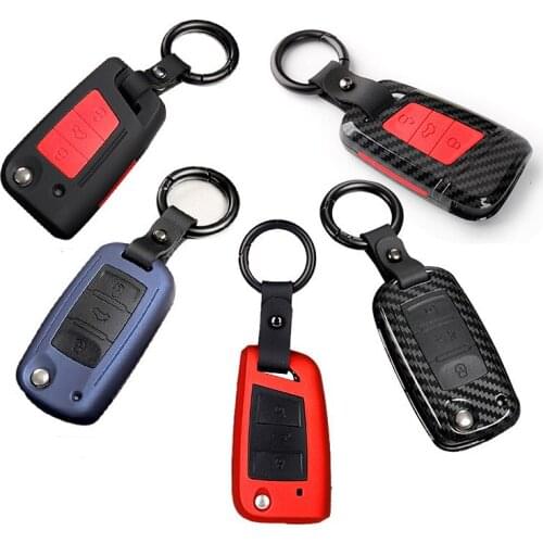 Mature Carbon Fiber Matte Car Key Case For Volkswagen Polo Golf Skoda Superb A7 Passat Beetle interior accessories High Quality