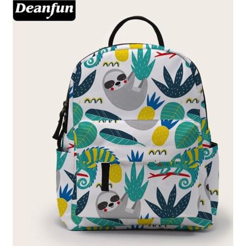 Deanfun Fashion Printing Cute Mini Backpack Pineapple Sloth School Backpack Bag Kids Backpacks Women Gift MNSB-25