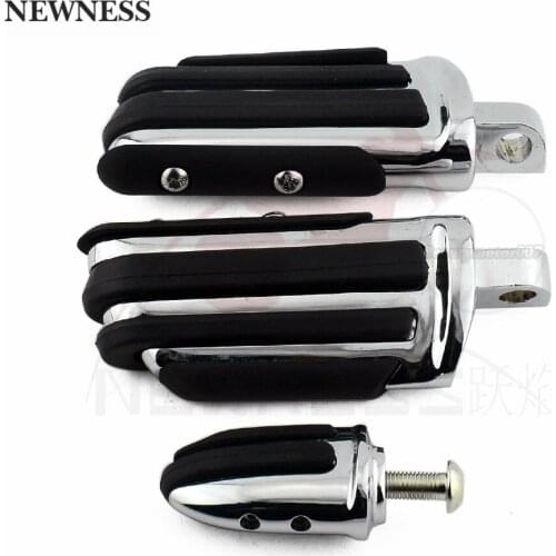 Motorcycle Rubber Foot Pegs Footrest Shifter Pegs Nail Black for Harley Sportster 883 1200 XL XR VRSC Softail Dyna Touring Glide