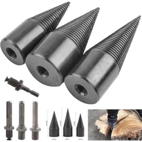 New Firewood Drill Bit Wood Cone Reamer Punch Driver With A Shaft for Electric Drill Hammer Drilling Tools Round/Hex/ Shank