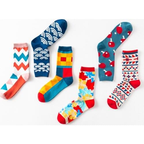 Spring and Summer New Trendy Socks British Style Socks Personality Couple Socks Pure Cotton Long Tube Mens Socks Funny Gift