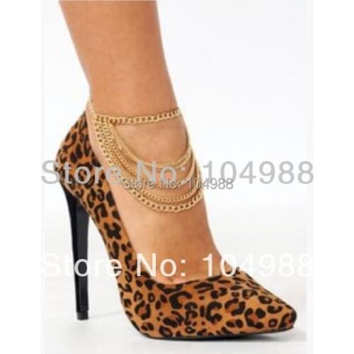 NEW Style BY-156 WOMEN FASHION FOUR LAYERS GOLD COLOUR ANKLE CHAIN ANKLETS JEWELRY
