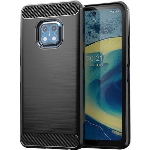 Fit Nokia XR20 Cases,Shock Absorption Cover Soft TPU Anti Scratch Carbon Fiber Back Silicone Case for Nokia XR 20