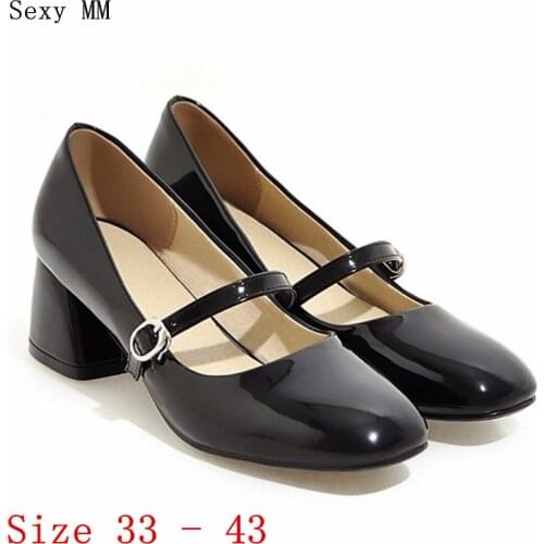 Low High Heels Women Pumps High Heel Shoes Kitten Heels scarpin Small Plus Size 33 - 40 41 42 43
