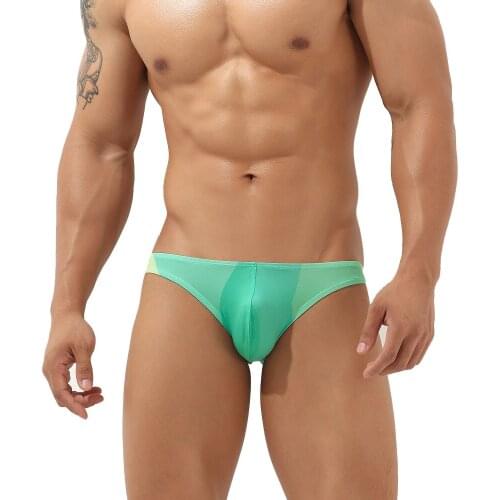 Sexy Printed Bikini New Mens Low Waist Triangle Panties European American Fashion Hot Sale Mens Underwear Home Casual Sports