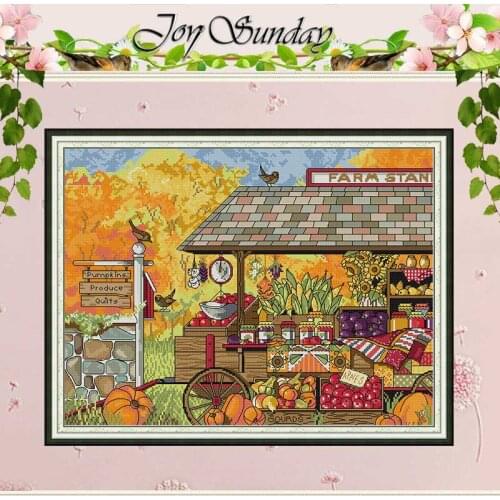 Agricultural Products Patterns Counted Cross Stitch 11CT 14CT Printed Canvas Cross Stitch Set Wholesale Embroidery Needlework