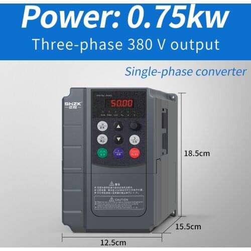 VFD inverter 0.75KW/1.5KW 1 PH 220V input and 3 PH output SHZK ZK880 vector control frequency converter for motor