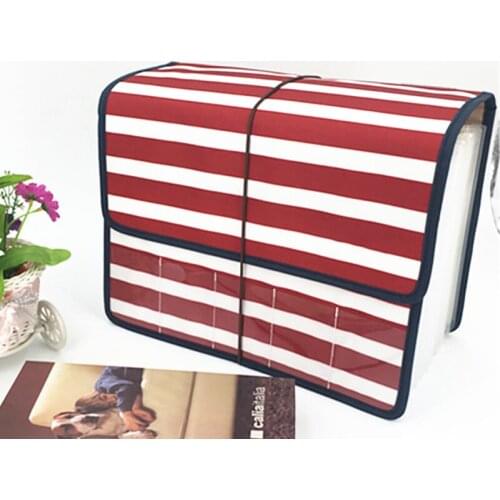 Cute Portable Expandable Accordion 13 Pockets A4 File Folder Oxford Expanding Document Briefcase