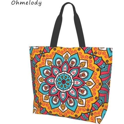 Vintage Mandala Womens Large Tote Handbags Lightweight Shoulder Bag Ladies Shopping Bags Summer Beach Bags Travelling Totes