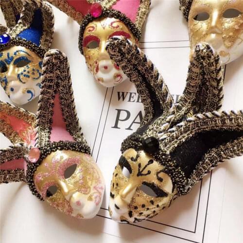 Venetian Mask Italy Refrigerator Magnets Sticker Bell Clown Party Decoration Magnetic Stickers Fridge Magnets Home Decoration