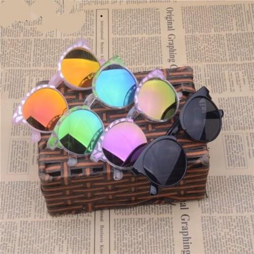 High Quality 2018 Kids Sunglasses Brand Baby Girls Sunglass Children Sun Glasses UV400 Goggles Eyewear Clear Pink Red Sunglasses