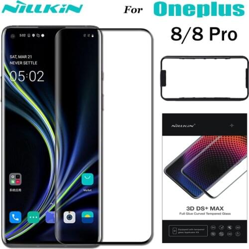 Oneplus 8 Pro Tempered Glass Nillkin 3D DS+MAX Full Coverage 9D Edge Oneplus8 Safety Glass Screen Protector for One Plus 8 Pro