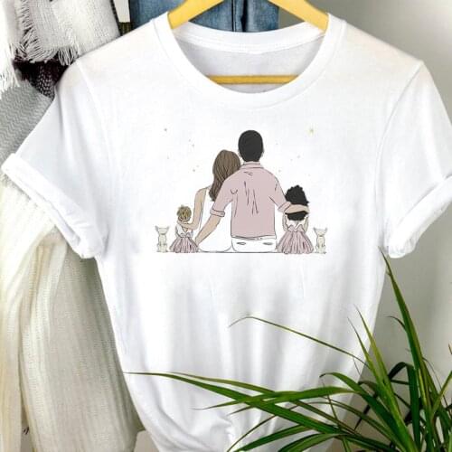 Women Clothes Sweet Cute 2021 Family Mama Mom Mother 90s Cartoon Print Mujer Camisetas Tshirt Female Tee Top Graphic T-shirt