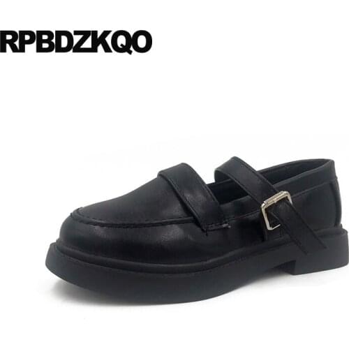 Ladies comfortable flats black round toe japanese school leisure chinese china designer shoes women luxury 2019 spring autumn