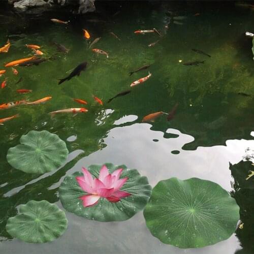 1pcs 10-40 CmArtificial Lotus Leaf Foam Flowers Water Lily Floating Pool Plants For Wedding Garden EVA Decoration