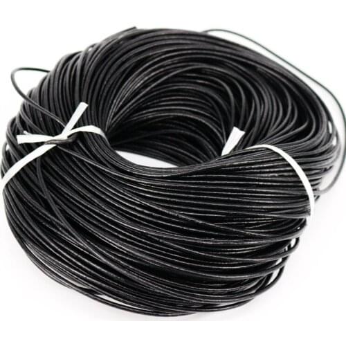 10 Roll Cowhide Leather Cord, Leather Jewelry Cord, diameter 2mm, 1000Meter