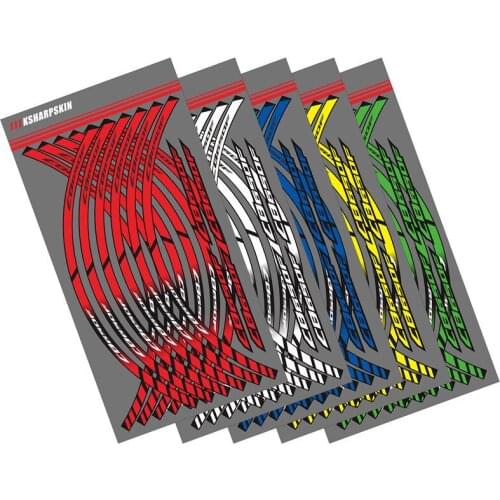 12 Strips Motorcycle Wheel Sticker Reflective Rim Stripe outer Rim Accessory Stickers For HONDA CB650F cb 650f