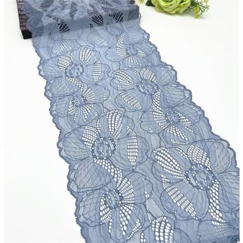 3M/Lot Width 9 1/4 inch 23.50cm Light Blue Stretch Lace Trim For Lingerie Sewing Craft DIY Apparel Fabric Lace Garment Accessory