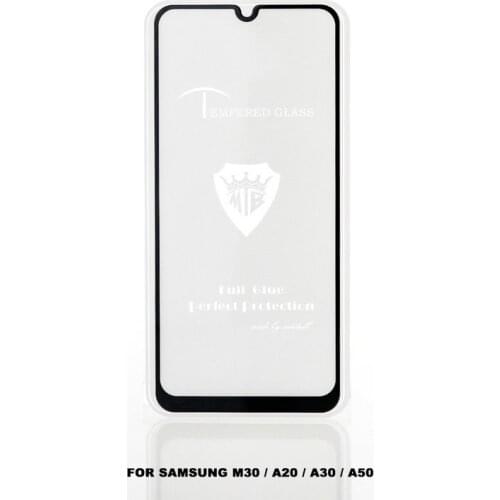 9H Full Glue Cover Tempered Glass Screen Protector for Samsung Galaxy A20 SM-A205F/D A30 A50 for Samsung Galaxy A20e Glass Film