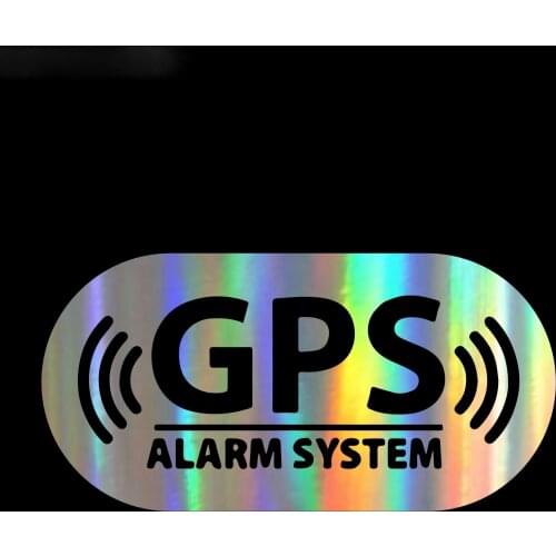 For Car Stickers and Decals GPS Alarm Bumper Stickers In Car Styling Car Door Body Window Motorcycle Vinyl Stickers 16*8cm