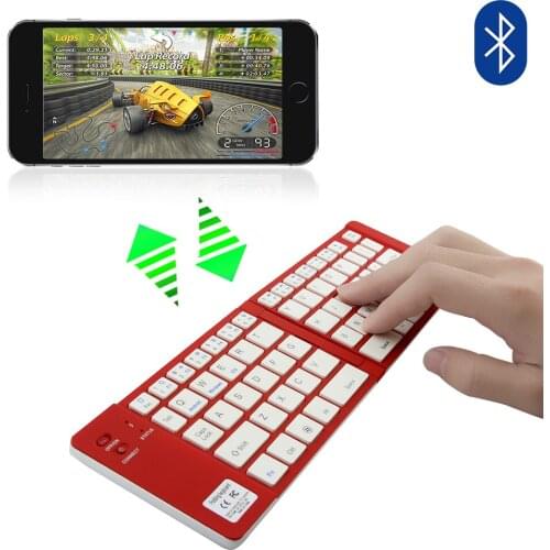 Wireless Bluetooth Folding Keyboard Portable Mini Pocket Slim Foldable Keypad Office For IPhone IPad IOS Android Windows Tablet