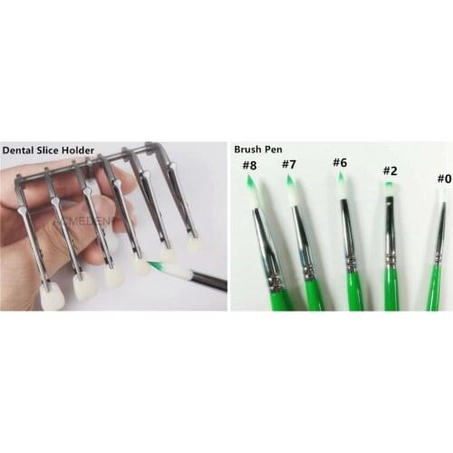 Dental Slice Holder Anterior Crown Veneer Porcelain Tools Clamp Forceps Clip Stainless Steel Porcelain Brush Pen