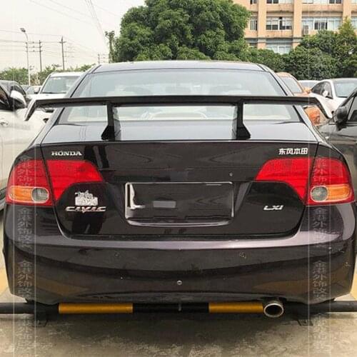 FOR GT Universal Spoiler Accessories OLD Honda Civic ABS Plastic Sedan CAR Trunk Rear Lip Diffuser Tail Wing Body Kit 2005-2015