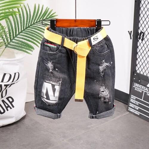 Summer Kids Baby Boys Jeans Clothes Denim Shorts Pants Elastic Waist Short Trousers Children Boy Casual Clothing Pants 2-7years