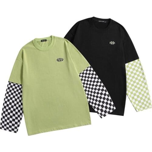 Fashion Hip Hop Oversize T-Shirt Men Bear print Embroidery Harajuku Streetwear Tshirt Long Sleeve Cotton Loose Tee Shirts Tops