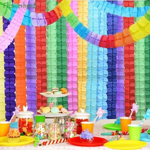 12 Pack Colorful Four Leaf Clover Paper Flowers Garland Decorations Party Streamers Hanging Garland Birthday Wedding Baby Shower