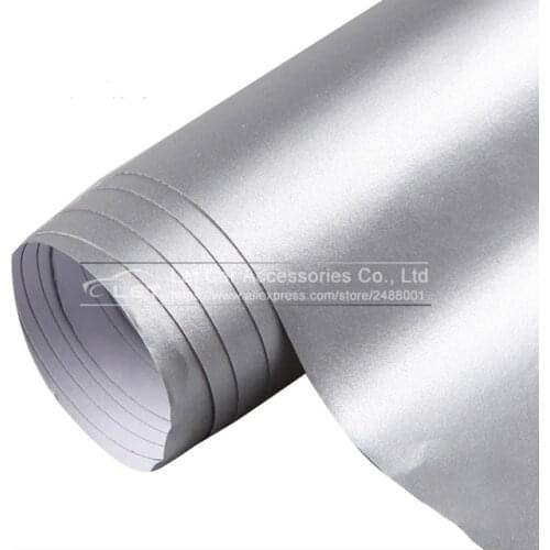 Chrome silver Metallic Matt Vinyl wrap Car Wrap With Air Bubble Free Chrome Silver Matt Film Vehicle Wrapping Sticker