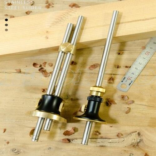 Wheel Marking Gauge Woodworking Scriber Ink Duct Automatic Scriber Tool European stainless steel double Head Mortise Gauge