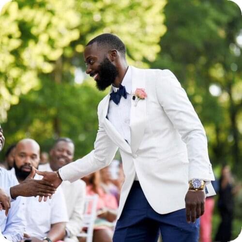 Handsome Groomsmen Shawl Lapel Groom Tuxedos Wedding Dress Men Suits Blazer Prom Dinner (Jacket+Pants+Tie) K206