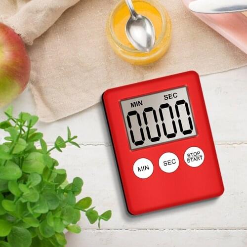 Kitchen Timer Ultra-thin LCD Digital Countdown Stopwatch Screen Cooking Alarm Clock Bar Accessories Sleep Exercise Tool