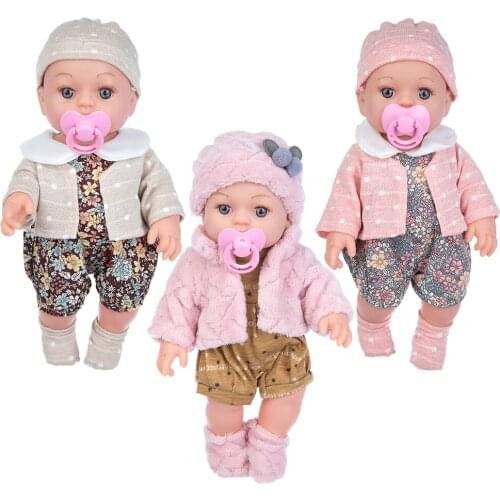 Reborn Baby Dolls 12inch Handmade Newborn Doll Full Silicone Body Doll Realistic Lifelike Toddler Babies Kids Toy Gifts for Age