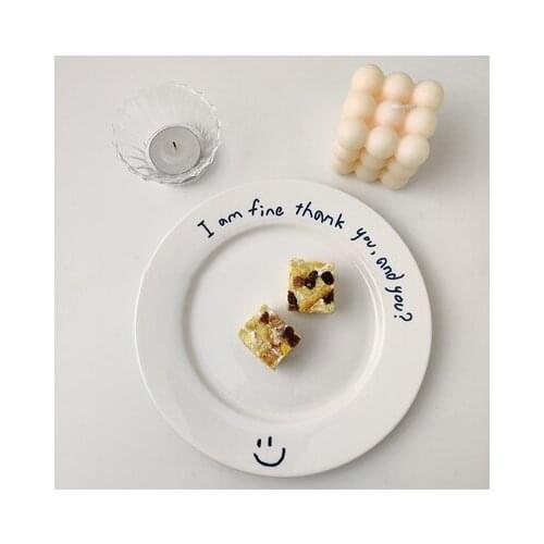 Ins Nordic Small Round Plastic Snack Plates Cake Lunch Sushi Fruit Platter Plate For Party Kitchen Candy Serving Dishes