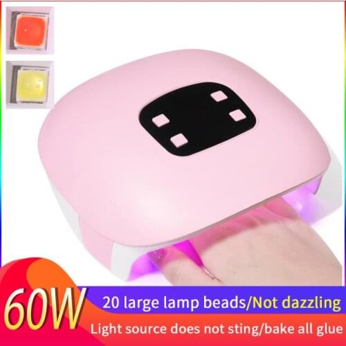 60W/36W Manicure Lamp Dual-light 20/12LEDs Intelligent Sensor Phototherapy Lamp USB Phototherapy Machine Nail Lamp