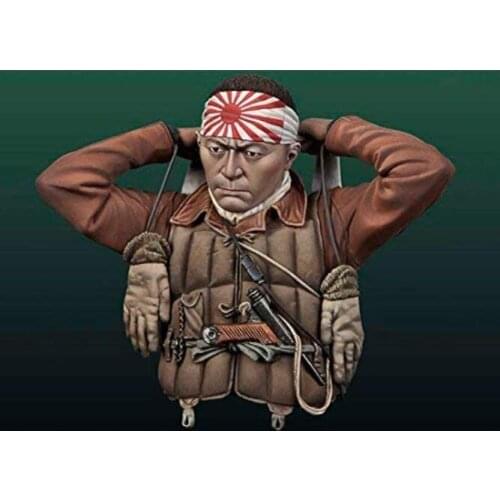 New Unassembled 1/10 ancient Pilot man with long Scarf bust Resin Figure Unpainted Model Kit