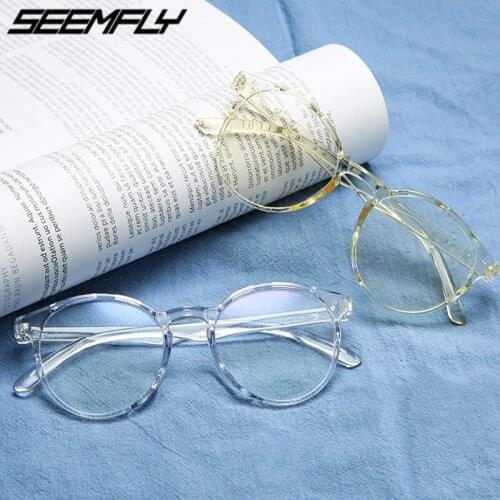 Seemfly Blue Light Glasses Men Computer Gaming Goggles Transparent Optical Eyewear Frame Women Anti Blue Ray Eyeglasses Unisex