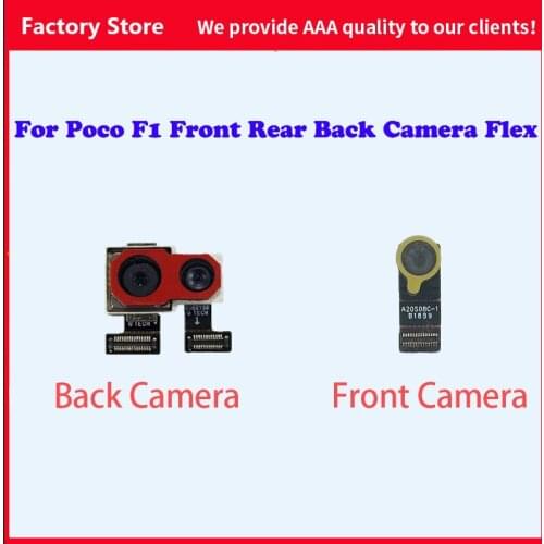 Original Front Rear Back Camera For Xiaomi Mi Pocophone Poco F1 Main Facing Camera Module Flex Cable Replacement Spare Parts