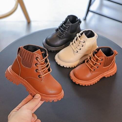 Autumn Winter Baby Girls Boys Casual Boots Outdoor Kids Shoes Soft Bottom Non-slip Infant Toddler Snow Boots Child Martin Boots