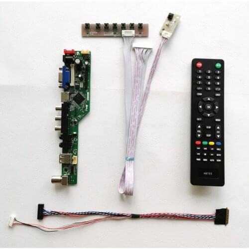 Fit B125XW01/B125XW02/LP125WH2 VGA+Audio+USB+RF 40Pin LVDS 12.5" 1366*768 laptop panel WLED screen controller board DIY kit