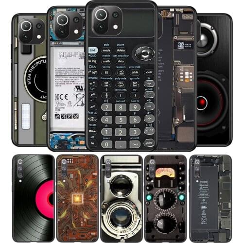 Battery Camera Calculator Silicone Cover For Xiaomi Mi Note 11 11T 11i 10i 10T 10 9 9T 9 SE Lite Pro Ultra Phone Case