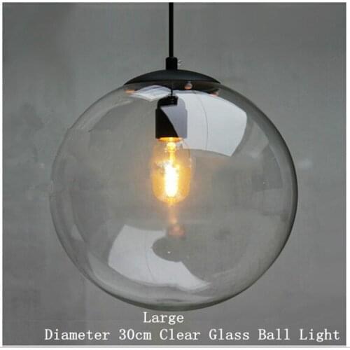 Modern Glass Ball Pendant Light Continental Restaurant Bar American Country Fashion Creative Lamps