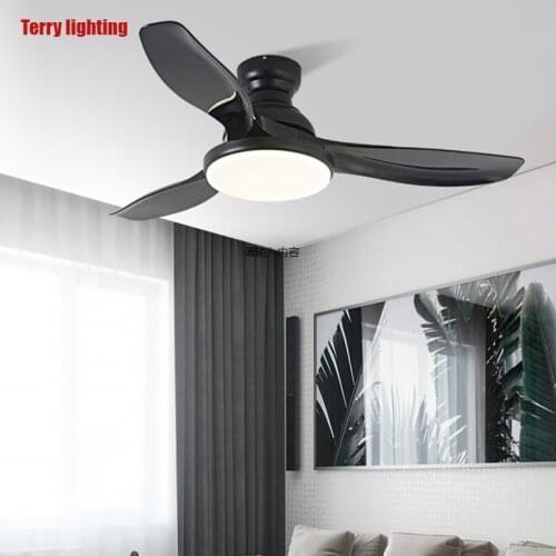 Modern led ceiling fan lamp is suitable for dining room, family, living room, bedroom, ceiling fan with lamp and remote control